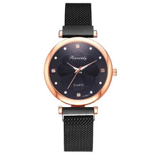 Load image into Gallery viewer, Fashion 5pcs Set Women Watches Luxury Magnet Buckle Flower Rhinestone Watch Ladies Quartz Wrist Watch Bracelet Set Reloj Mujer