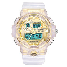 Load image into Gallery viewer, Fashion Sports Couple Watch Creative Dual Display Transparent Watches For Lovers Waterproof Auto Date Couples Wrist Watch Gift
