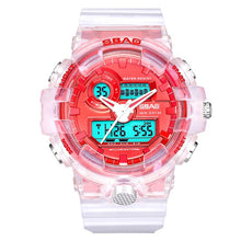 Load image into Gallery viewer, Fashion Sports Couple Watch Creative Dual Display Transparent Watches For Lovers Waterproof Auto Date Couples Wrist Watch Gift
