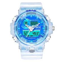 Load image into Gallery viewer, Fashion Sports Couple Watch Creative Dual Display Transparent Watches For Lovers Waterproof Auto Date Couples Wrist Watch Gift
