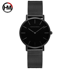 Load image into Gallery viewer, Japón Movimiento de Cuarzo de Alta Calidad 36mm hannah Martin Mujeres de Malla de Acero Inoxidable de Oro Rosa Damas Impermeable Reloj Dropshipping
